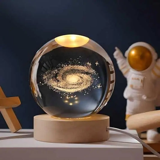 3D Galaxy Crystal Ball Night Lamp – Mesmerizing Cosmic Light for Home everpicks